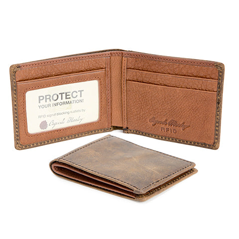 Osgoode Marley RFID Blocking ID Ultra Mini Leather Wallet with ID Distressed 1306