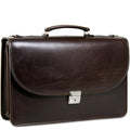 JACK GEORGES PLATINUM COLLECTION DOUBLE GUSSET LEATHER FLAP BRIEF 8415