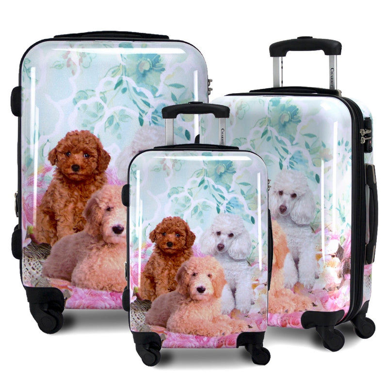 Chariot Travelware 3-Piece Set Garden Poodle Luggage