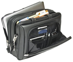 McKlein I Series WEST LOOP 44575 Leather Expandable Double Compartment Briefcase