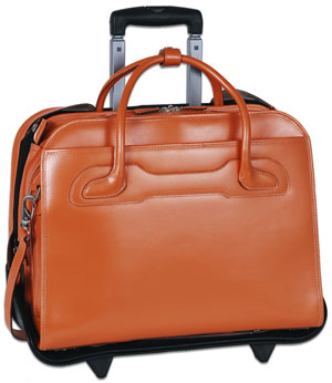 McKlein W Series  WILLOWBROOK 9498 Leather Detachable-Wheeled Ladies' Briefcase