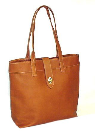 DayTrekr 771-1313 Leather Open-Top Tote Bag