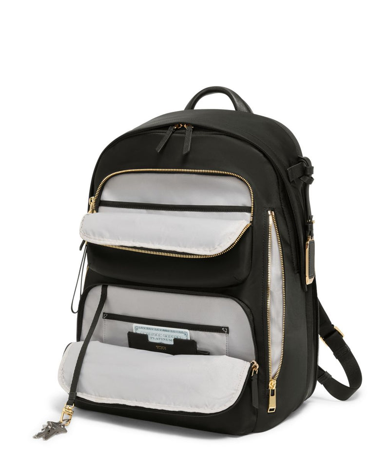 tumi 109965t315 voyageur hagen backpack Tumi Voyageur Montana Backpack 150135 Black/Gold