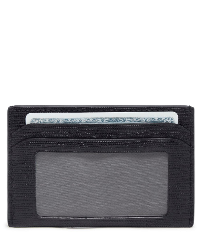 Tumi Nassau Slim Card Case 152355 Black Embossed