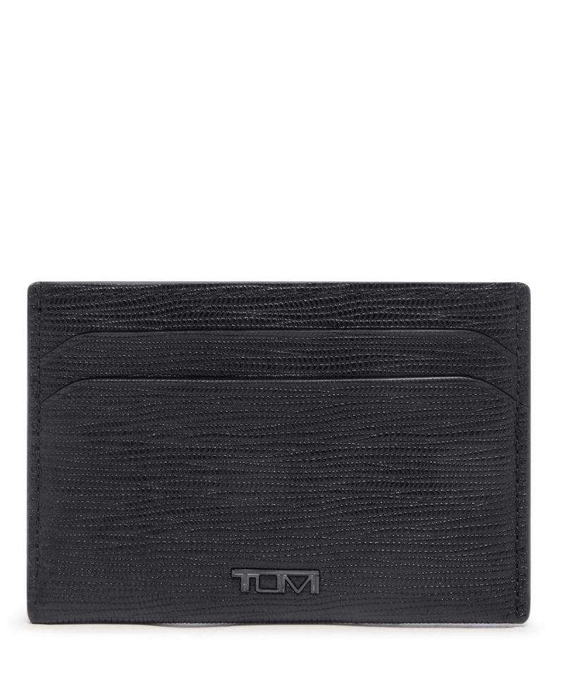 Tumi Nassau Slim Card Case 152355 Black Embossed