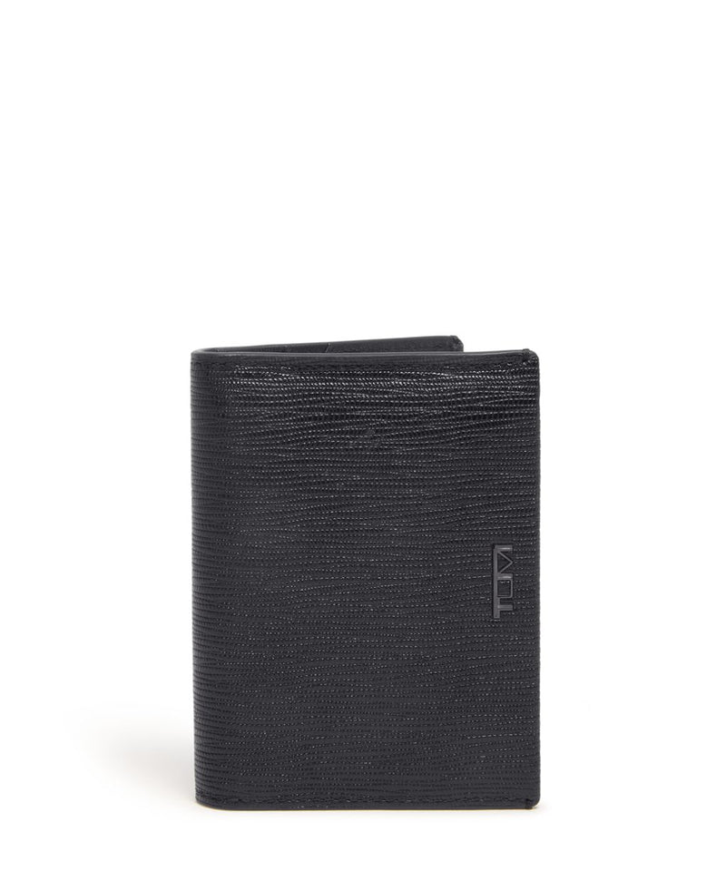 Tumi Nassau L-Fold Wallet 152376 Black Embossed