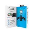 Hypercel TITANIUM USB-C to MFi Lightning Braided Fast Charge Cable | 6ft | 14597 Black