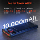Hypercel 10,000mAh | ClearCharge Transparent Fast Charge Power Bank with 20W USB-C PD 15812