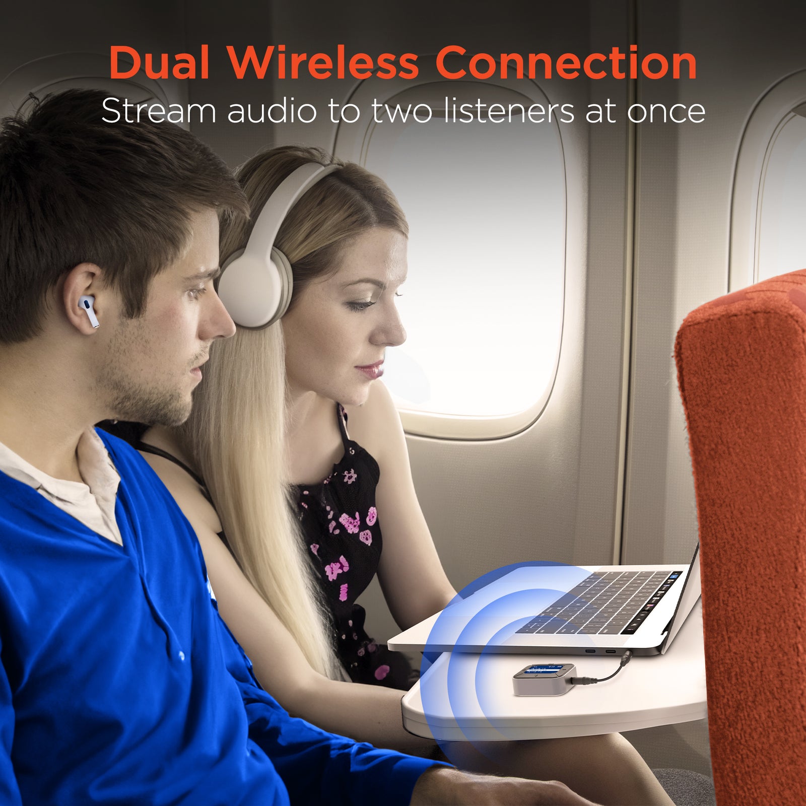 Hypercel IntelliCast Flight Wireless Audio Adapter | Transmitter + Rec