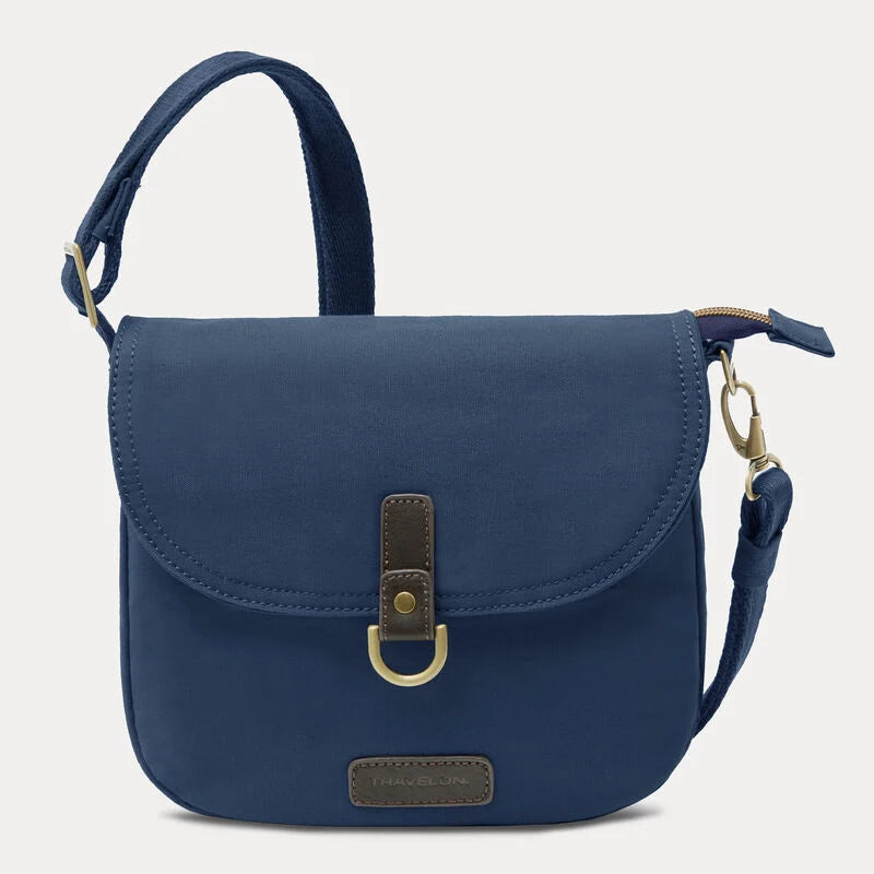 Travelon Anti-Theft Courier Saddle Crossbody 33419 Navy