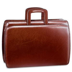 Jack Georges Elements Collection 4202 Double gusset top zip Leather Briefcase