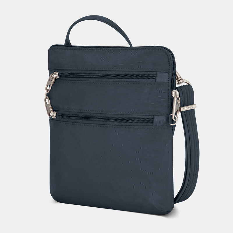 classic crossbody bags travel Travelon Anti-Theft Classic Slim Double Zipper Crossbody 43116