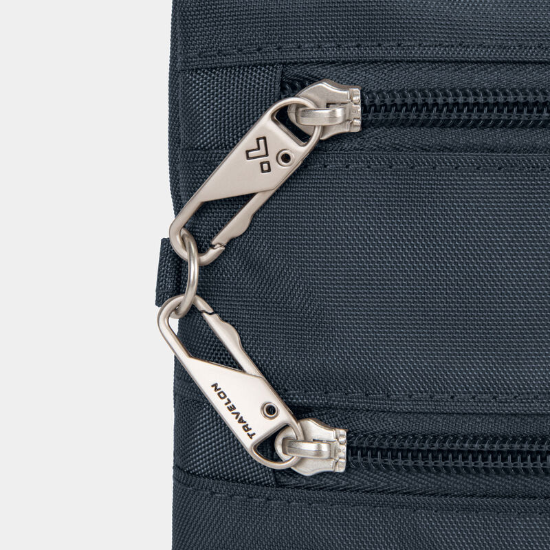 Travelon Anti-Theft Classic Slim Double Zipper Crossbody 43116