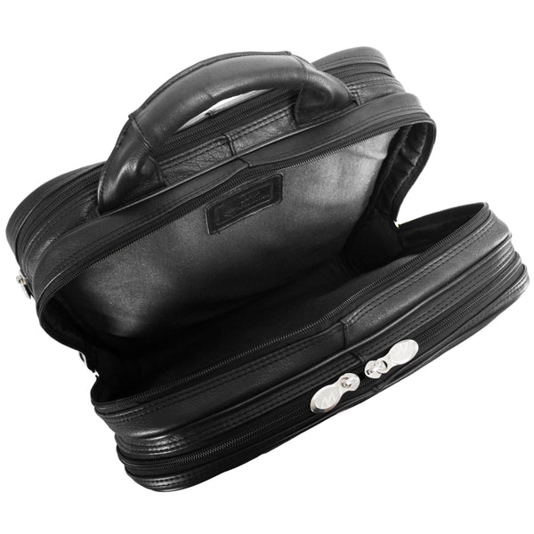 McKlein I Series WICKER PARK | 17” Leather Detachable-Wheeled 3-Way Laptop Case 47195