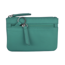 ILI RFID Blocking Leather Zip Coin Purse 6413