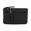 ILI RFID Blocking Leather Zip Coin Purse 6413