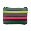 ILI RFID Blocking Leather Zip Coin Purse 6413