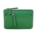 ILI RFID Blocking Leather Zip Coin Purse 6413