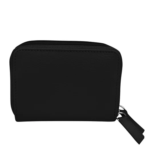 ILI Double Zip Accordion Credit Card Holder 6714RFB