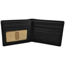 ILI Men's Pebble Grain Leather Bifold Wallet 7021 Black
