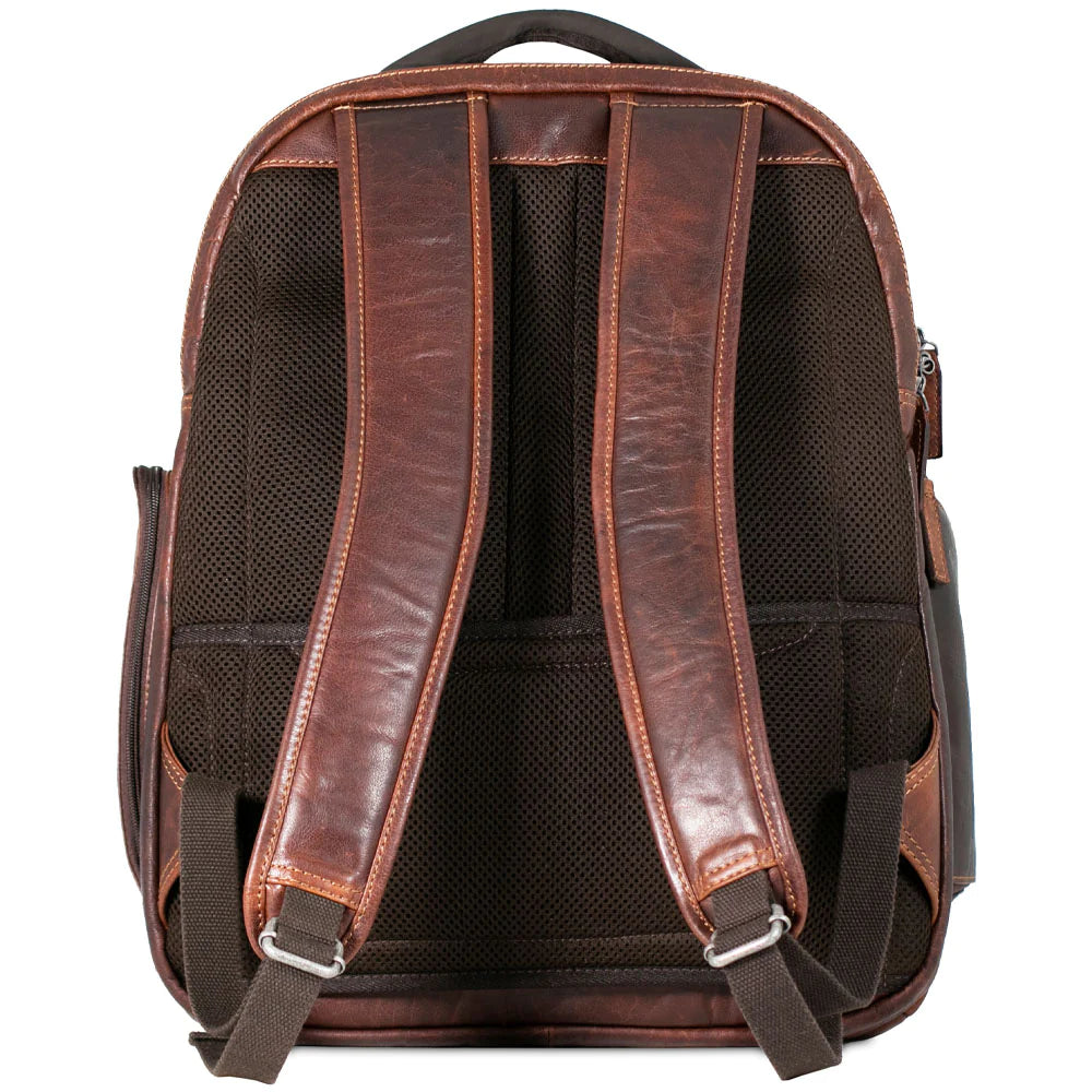 brown leather tech backpack Jack Georges Voyager Tech Backpack 7527 Brown