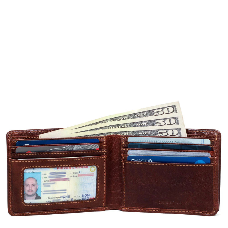 Jack Georges Voyager Billfold with Gusseted Currency Compartment RFID Blocking 7731