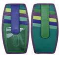 ILI Double Sided Card Holder with Side Zip Pocket 7804