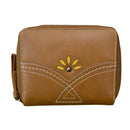 ILI Phoenix Collection Small Zip Wallet 7821 Antique Saddle