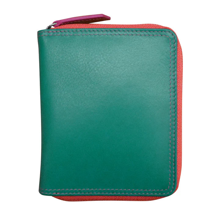 ILI Small Multi Color Zip Wallet 7858