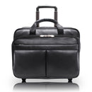 McKlein BOWERY 15” Leather Wheeled Laptop Briefcase 87855 Black