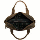 Jack Georges Arizona Double Entry Top Zippered Briefcase A4230 Brown