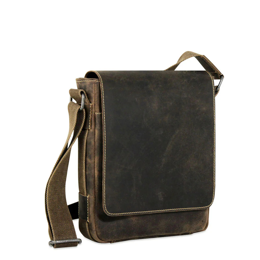 Jack Georges Arizona Crossbody Messeger Bag in Distressed Leather A454