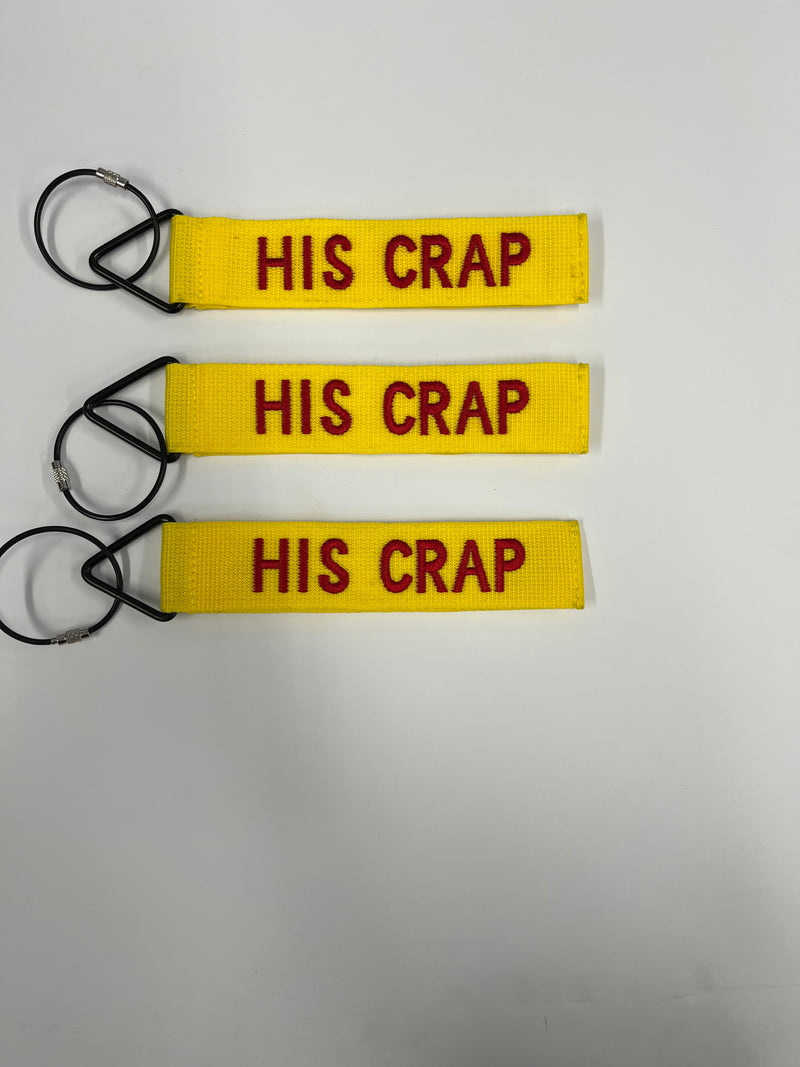 Tags for Bags "His Crap" Tude Luggage Tags 3 Pack