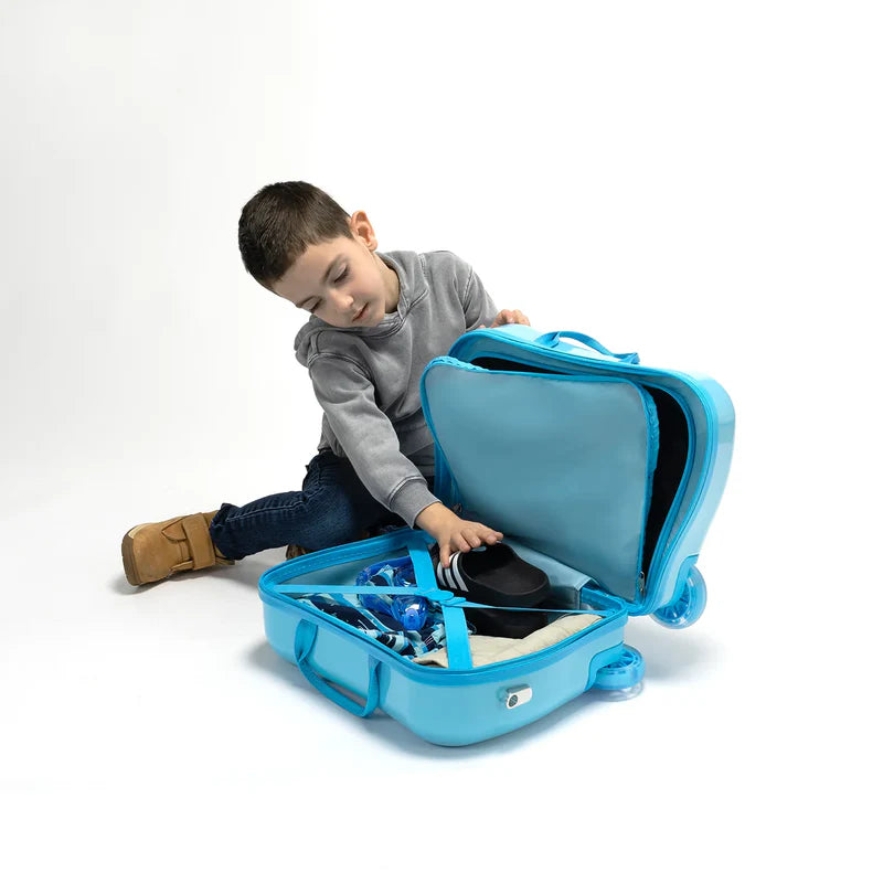Heys Bagaglio A Mano Per Bambini Paw Patrol, Leggero 1,7 Kg, 4 Ruote Girevoli 360°, Blau, Con Personaggi Rubble, Marshall E Chase, Dimensioni 45,7x30,5x22,9 Cm