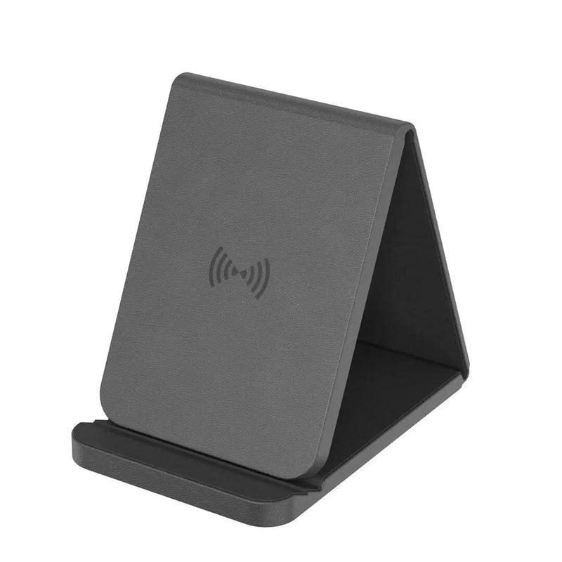Phunkeetree Wireless Folding Leather Charging Stand foldbl Black
