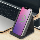 Phunkeetree Wireless Folding Leather Charging Stand foldbl Black