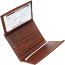 ULDA 721-2428 RFID-Blocking Cheyenne Extra Page ID 2-Fold Wallet Brown/Distressed Leather