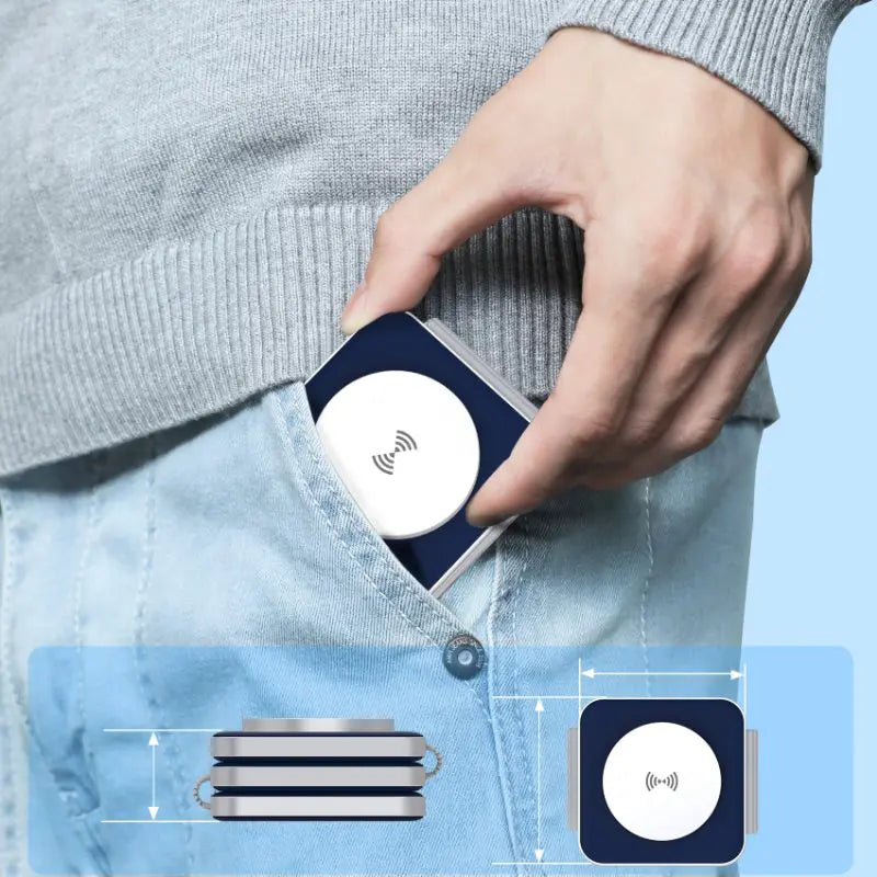 Phunkeetree Trifold Charging Station with USB-C Adapter tfoldcbl Black