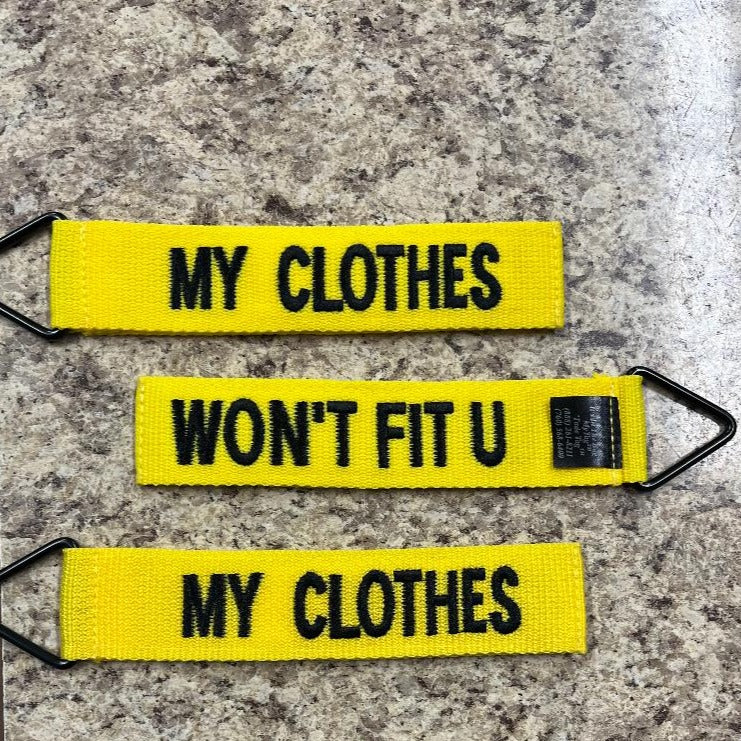 Tags for Bags "My Clothes Won't Fit U" Tude Luggage Tags 3 Pack