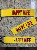 Tags for Bags Tude Tags "Happy Wife / Happy Life" 3-Pack Luggage Tags