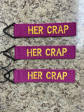 Tags for Bags Tude Tags "Her Crap" 3-Pack Luggage Tags
