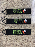 Tags for Bags Tude Tags "World Class Skier" 3-Pack Luggage Tags