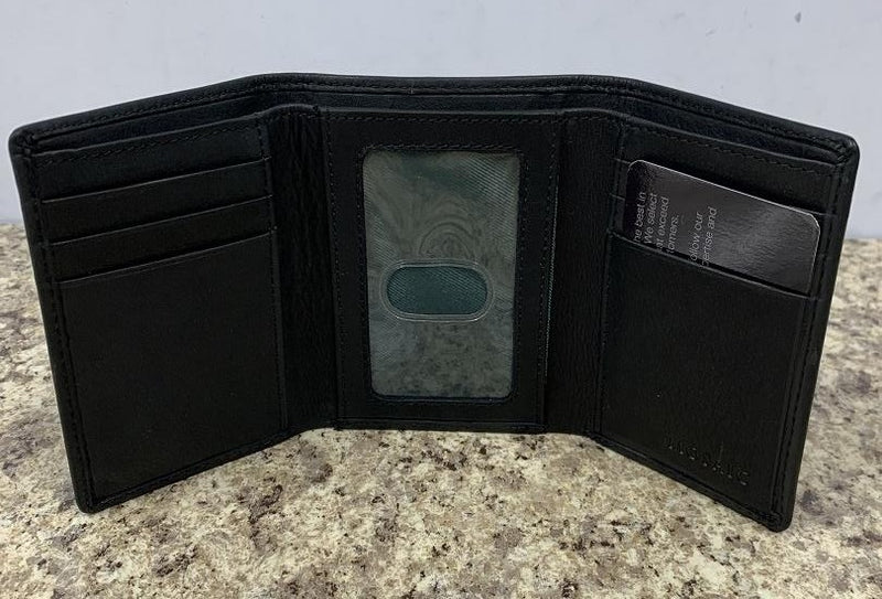 NLDA RFID-Blocking Leather Tri-Fold Wallet 721-17920