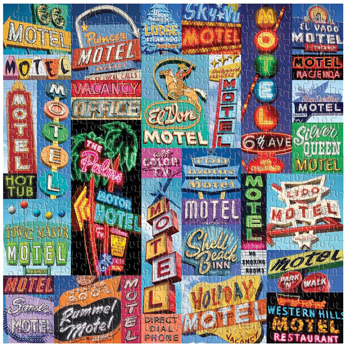 Hatchette: Chronicle Galison Vintage Motel Signs Puzzle 042477