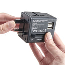 Smooth Trip Talus International Adapter Cube with Dual USB Chargers ST-E20-BLK
