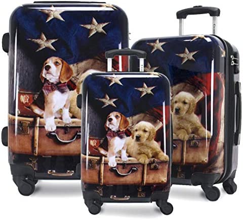 Chariot Travelware 3-Piece Set Freedom Pups Luggage CHD-70-Freedom