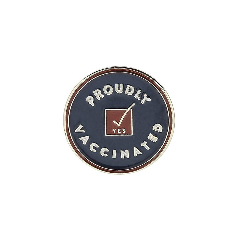 Covid "Proudly Vaccinated" Pin
