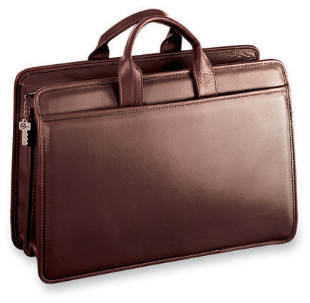Jack Georges Platinum Special Edition 8202 Double gusset top zip briefcase