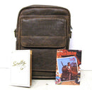 Scully 37-10-29 Distressed Brown Leather Aero Squadron Crossbody Shoulder Tote
