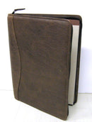 Scully 5012Z-10-29 Brown Aero Squadron Leather Letter Zip Padholder